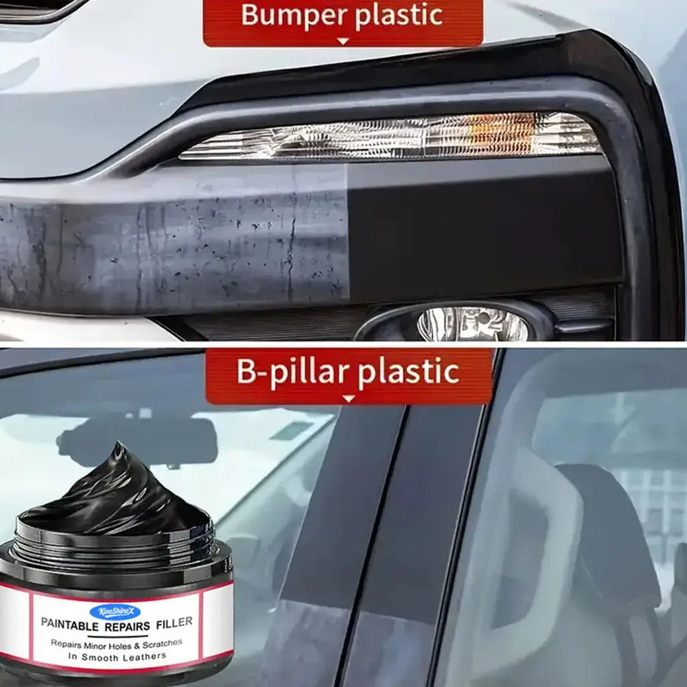 Car Interior Scratch Repair Cream Plastic Polishing Wax for Dashboard Trim,Restores Black Surfaces, Exterior Interior Repair
