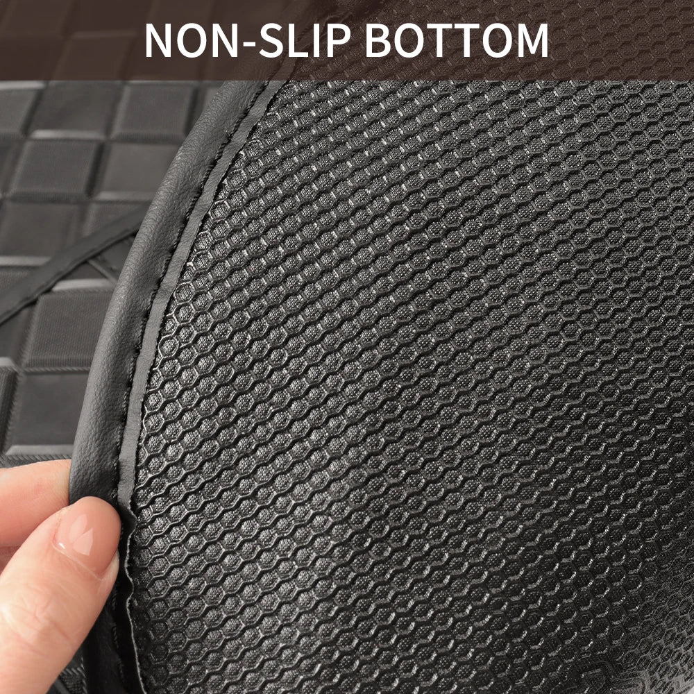 5 Pcs Universal Car Floor Mats Full Set Leather Front & Rear Seat Floor Liners All Weather Non-Slip Carpet Protector