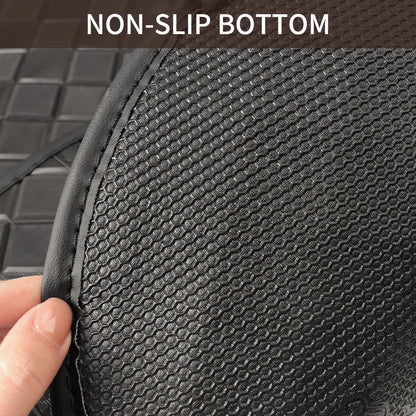 5 Pcs Universal Car Floor Mats Full Set Leather Front & Rear Seat Floor Liners All Weather Non-Slip Carpet Protector