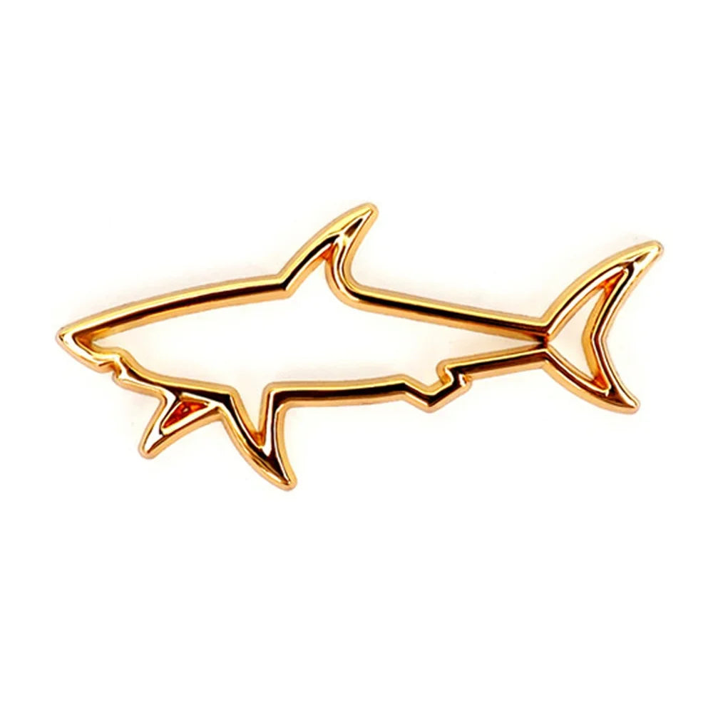 Car Styling 3D Metal Sticker Fish Shark Emblem Badge Decals Automobile Motorcycle Fuel Cap Decoration Logo Car Accessories