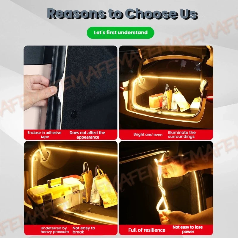 Car Trunk Ambient Light Strip Fit For Chery Jetour Traveller T2 2023 2024 2025 LED Car Interior Decorative Light Accessories