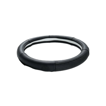 Car Steering Wheel Cover – Black Stitching, 38cm Round Outer Diameter, Anti-Slip & Wear-Resistant, Comfortable Grip