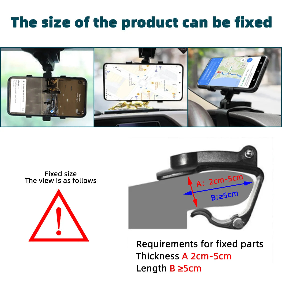 Instrument panel car phone holder ABS phone holder car phone holder 360 degree rotating accessories