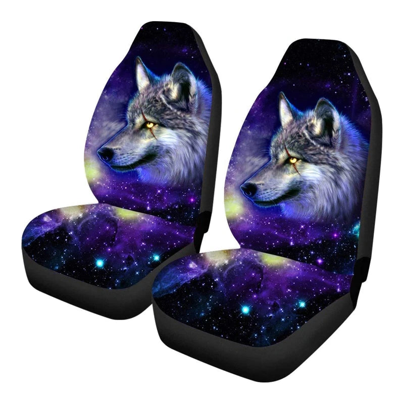 Car Seat Cover Universal Animal Wolf Printing Protectors Gifts For Men Boys