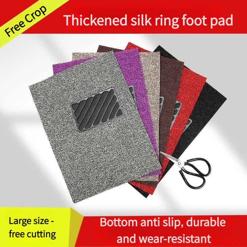 Car Floor Mats Car Foot Pads Universal Silk Loop Self-Cutting Single Main and Passenger Car Floor Mats Waterproof
