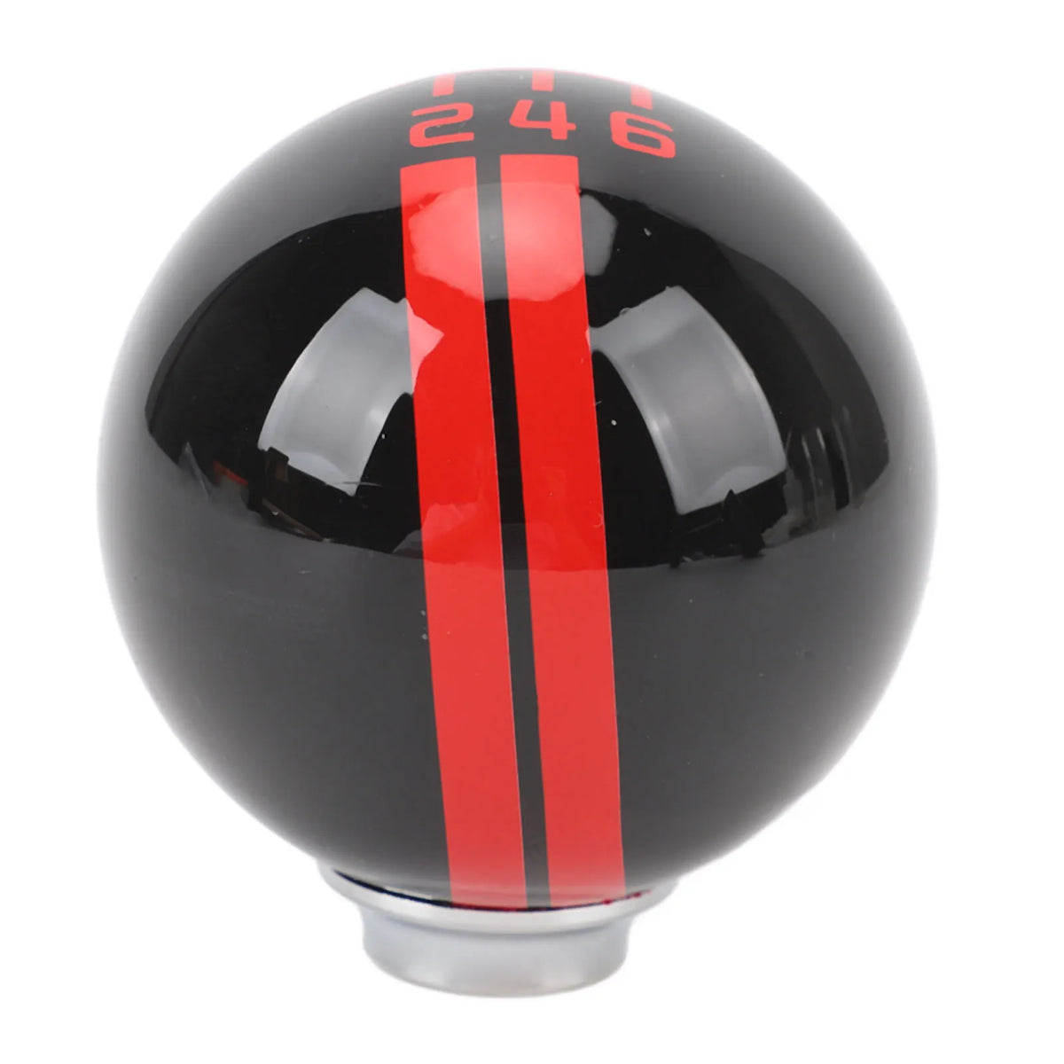 6 Speed Car Racing Gear Shift Knob for Shelby GT500 Style Round Ball Shift Knob with 3 Adapters for Manual Vehicle