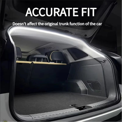 Car Trunk LED Light Strip 400cm/200cm Flexible Interior Ambient Lighting for SUV/MPV Automatic On/Off Hidden Installation