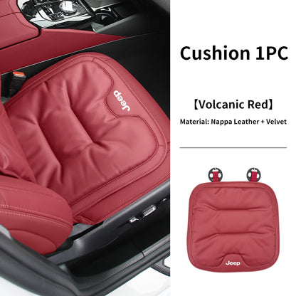 Car Velvet Cushion Vinter Leather Backrest Seat Cover Accessories For Jeep Grand Cherokee Compass Patriot Renegade Wrangler Libe