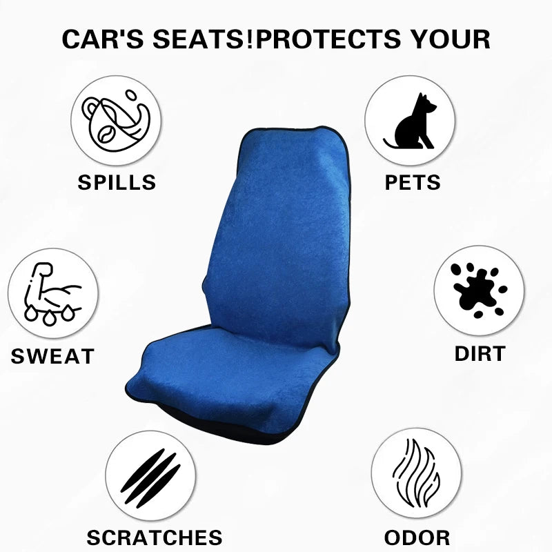 Waterproof Sweatproof Car Seat Cover Universal Fit for Cars, SUVs, Trucks Polyester Fabric Protector for Gym, Running, Swimming