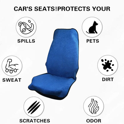 Waterproof Sweatproof Car Seat Cover Universal Fit for Cars, SUVs, Trucks Polyester Fabric Protector for Gym, Running, Swimming