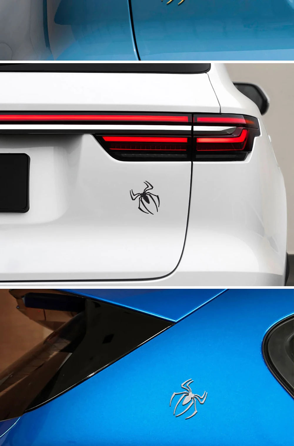 Universal 3D Metal Car Stickers Spider Car Logo Chrome Badge Auto Emblem Decal Car Styling Decoration Auto Exterior Accessories