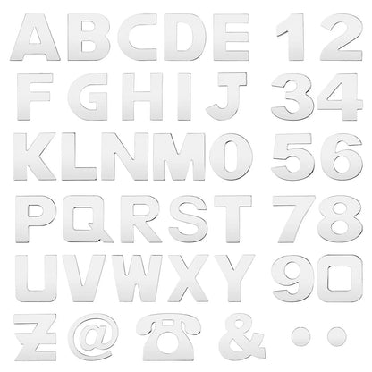 200 Piece Self adhesive 3D Chrome Car Emblem Badge Decal Car Alphabet Letters Number Sticker Automotive Exterior DIY Accessories