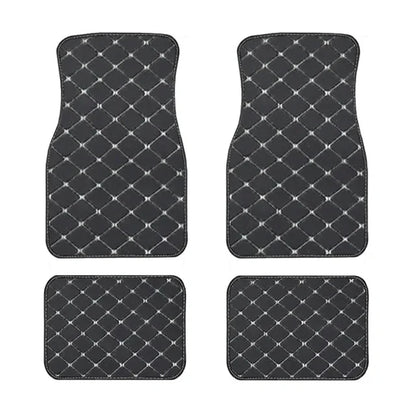 4 pcs Waterproof Leather Car Floor Mats Universal Auto Foot Pad Protector Automobile Interior Carpet Accessories Interior