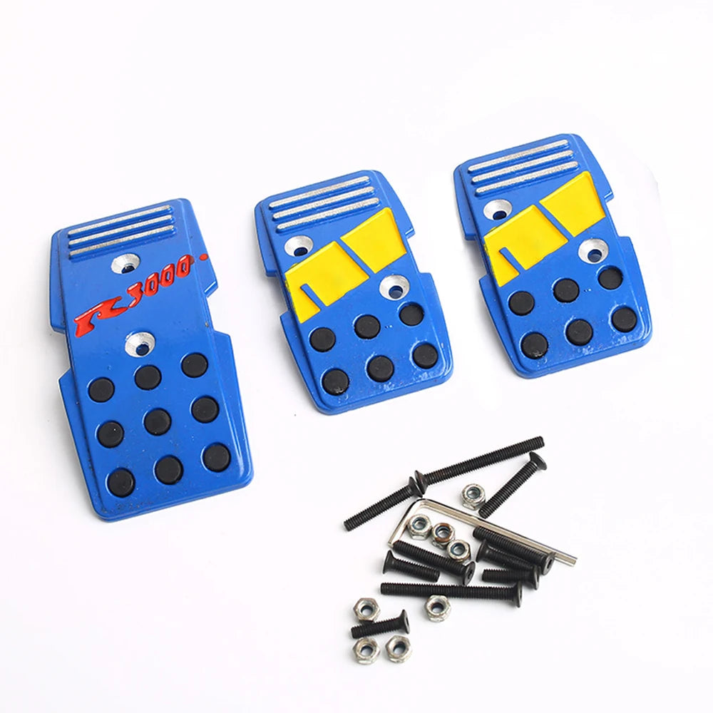 3pcs mom Style R3000 Manual Car Clutch Brake Accelerator Foot Pedals Fuel Pedal Pads Most Vehicle antideslizantes Pad Cover