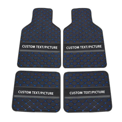Universal Car Floor Mats Custom  Picture Leather Auto Carpet Anti-slip Interior Accessories Mats For All Car