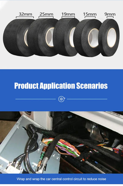 Automotive Wiring Harness Adhesive Tape Noise Reduction Heat Resistance Flame Retardant Electrical Protective Cloth Tape