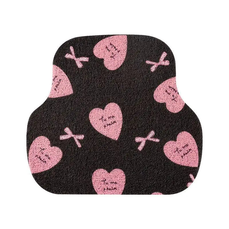 Universal Car Floor Mats Cute Women Driver Side Auto Foot Pad Non Slip Durable Carpet