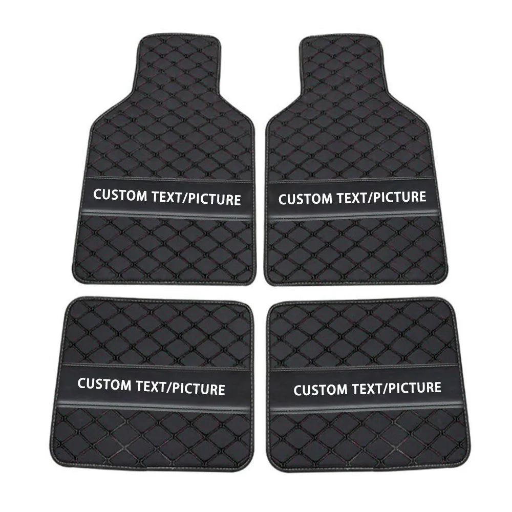 Universal Car Floor Mats Custom  Picture Leather Auto Carpet Anti-slip Interior Accessories Mats For All Car