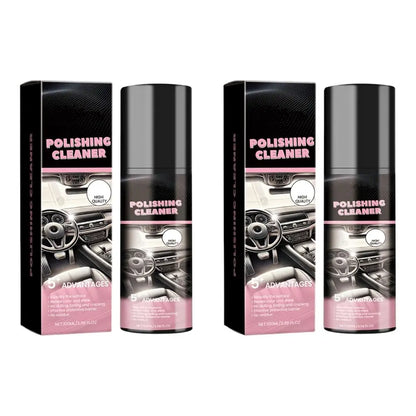 100ml Car Interior Polishing Cleaner Spray, Dashboard & Leather Restorer, UV Protection  Conditioner for Plastic, Vinyl & Rubber