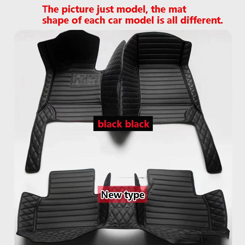 Custom Automotive Car Floor Mats For Mercedes W124 1985 1986 1987 1988 1989 Auto Luxury Leather Men Women Car Mats Full Coverage