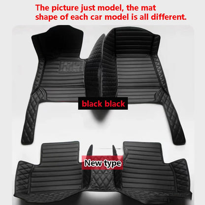 Custom Automotive Car Floor Mats For Mercedes W124 1985 1986 1987 1988 1989 Auto Luxury Leather Men Women Car Mats Full Coverage