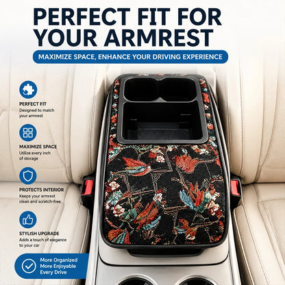 Universal Car Armrest Cushion with Storage Organizer, Soft Center Console Pad for Most Cars