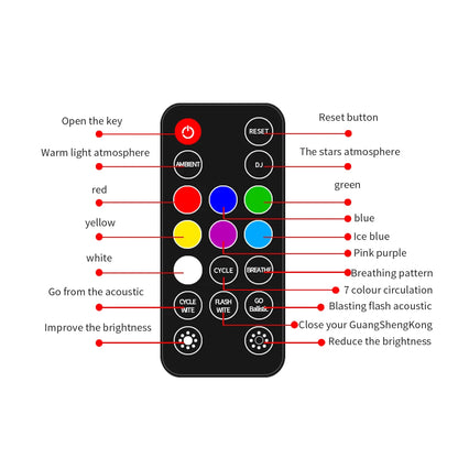 wireless rgb car interior atmosphere light With remote control Music Control Rhythm interior car lights led For car indoor