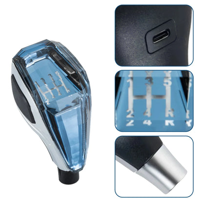 Crystal Gear Shift Knob Touch-Activated Illuminated Gear Shift Knob Car Gear Shift Knob Colorful LED Light