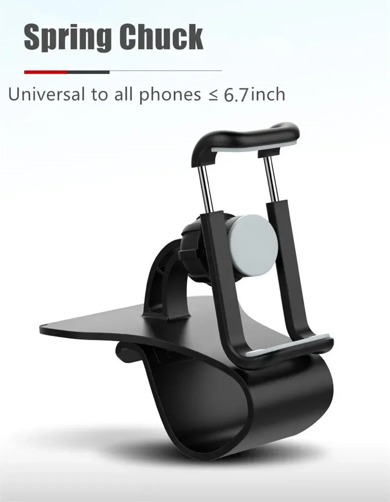 Car Mobile Phone Holder, 360 Degree Rotatable Cell Phone Stands, Car Rack Dashboard Support for Auto Grip, Fixed Bracket