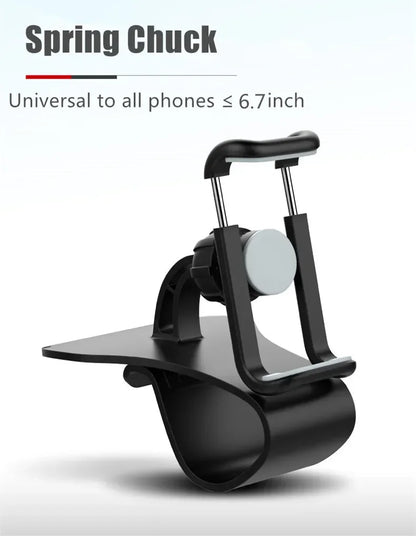 Car Mobile Phone Holder, 360 Degree Rotatable Cell Phone Stands, Car Rack Dashboard Support for Auto Grip, Fixed Bracket
