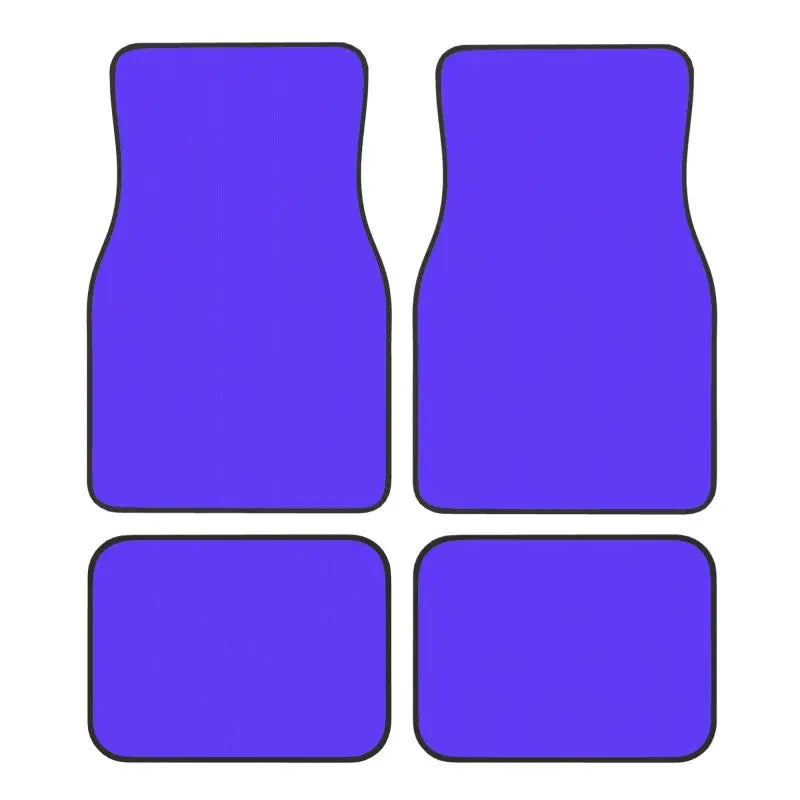 Black Solid Color Car Floor Mats Universal Non-Slip Carpets Rugs Front & Rear Car Foot Mats Set of 4 Pieces Auto Accessories