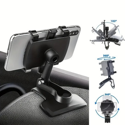 Easy Clip Mount Stand Universal Car Mobile Phone Holder Dashboard Phone Holder Cellphone Stand For GPS Navigation Hanging Holder