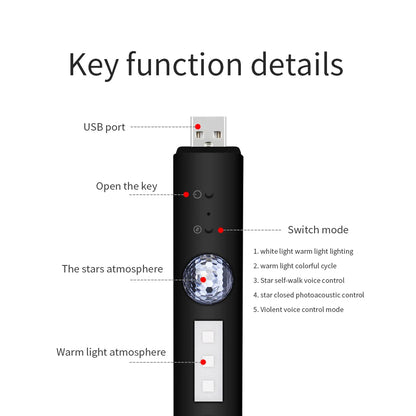 wireless rgb car interior atmosphere light With remote control Music Control Rhythm interior car lights led For car indoor