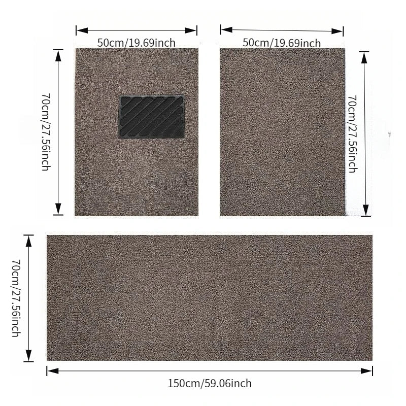 Car Floor Mats Car Foot Pads Universal Silk Loop Self-Cutting Single Main and Passenger Car Floor Mats Waterproof