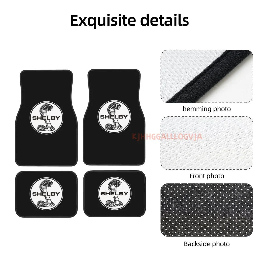 Shelby 4PCS Crystal Velvet Car Floor Mats Set of Four Anti Fouling Car Mats Carpet Anti Slip Car Floor Mats