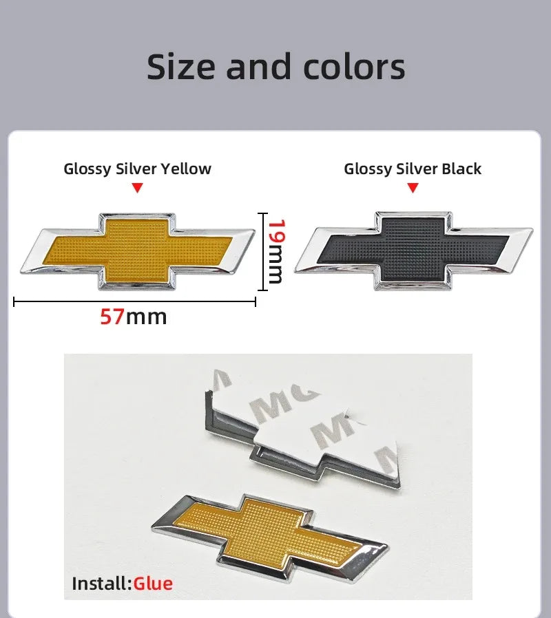 ABS Car Front Hood Emblem Sticker Rear Tail Trunk Badge Accessories for Chevrolet Epica Spark Aveo Captiva Cruze Malibu XL Trax
