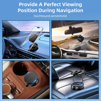 Magnetic Phone Holder for Car 360° Rotatable Foldable & Adjustable Magnetic Car Mount ,Suction Cup Phone Holder for Car/Mirror