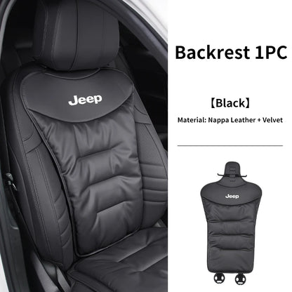 Car Velvet Cushion Vinter Leather Backrest Seat Cover Accessories For Jeep Grand Cherokee Compass Patriot Renegade Wrangler Libe