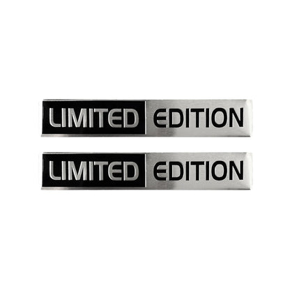 1 Pair 3D Aluminum Car Stickers Emblem Limited Edition Styling Badge Decals Auto Door Bumper Trunk Body Side Decor Accessories