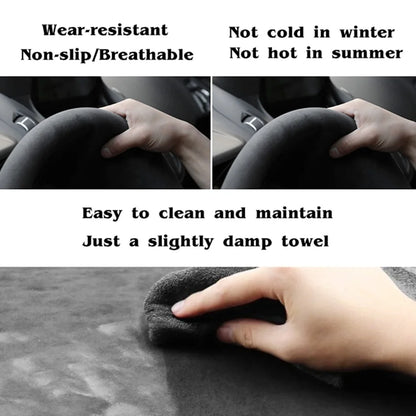 Custom Steering Wheel Cover Suede 100% Fit For Volkswagen VW Golf 7 Mk7 Nieuwe Polo jetta Passat B8 Auto Interior Accessories