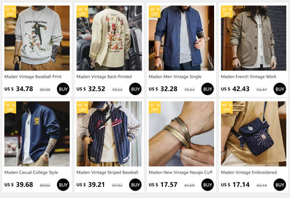 Maden Casual Draped Shirt Men's Spring and Summer Breathable Cleanfit Cool Comfort Long Sleeve Zip-Up Blouse Lightweight Top