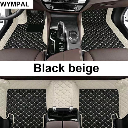 Custom Automotive Car Floor Mats For Mercedes W124 1985 1986 1987 1988 1989 Auto Luxury Leather Men Women Car Mats Full Coverage