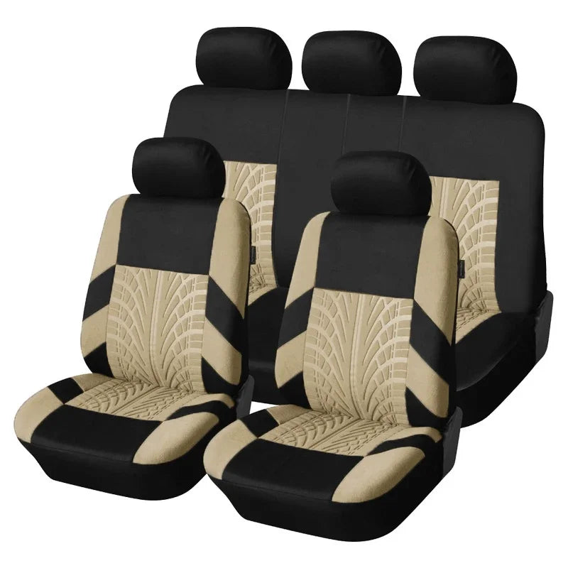 AUTOYOUTH Unique Flat Cloth Car Seat Cover ( Detachable Headrests and Solid Bench) Interior Accessories Universal Car Seat Cover
