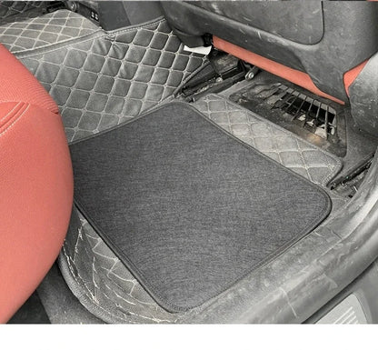 Black Simple Car Front Rear Floor Mats Non-slip Dust-proof Pad Carpet Auto Interior Decoration Universal Wear-resistant Foot Pad