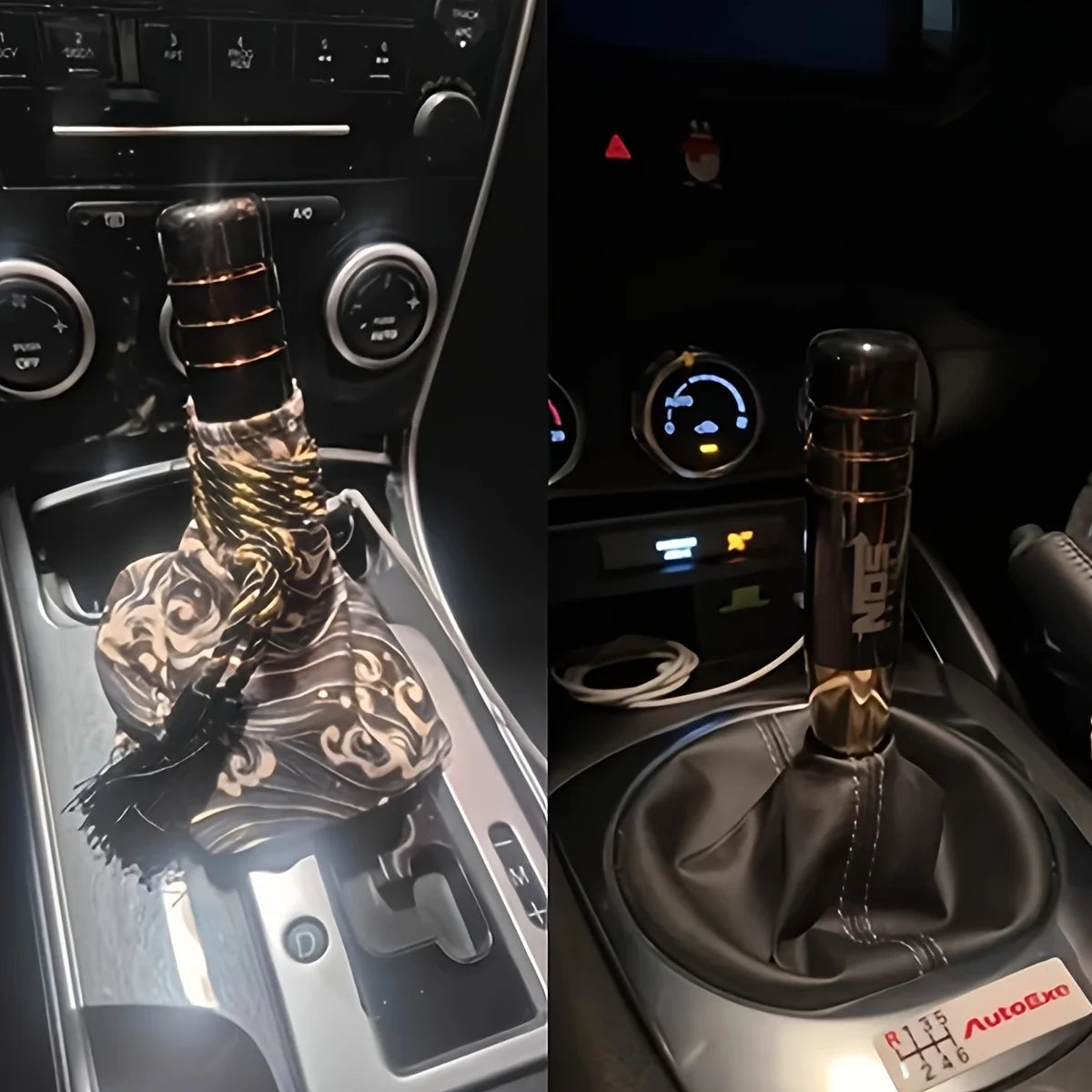 1pc 5.12-inch Aluminum Alloy JDM-style Shift Knob - Suitable for Both Manual and Automatic Transmission Cars. Featuring an Ergon