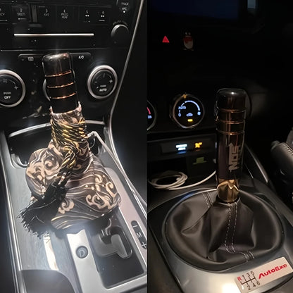 1pc 5.12-inch Aluminum Alloy JDM-style Shift Knob - Suitable for Both Manual and Automatic Transmission Cars. Featuring an Ergon