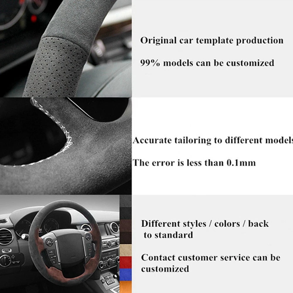 Customized Suede Leather Car Steering Wheel Cover For F87 M2 F80 M3 F82 M4 2 M5 F12 F13 M6 F85 X5 M F86 X6 M F33 F30 M Sport
