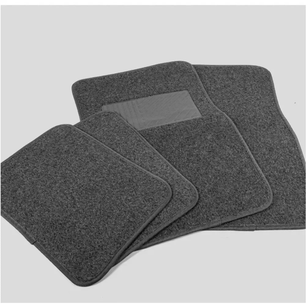 PVC Plush Car Floor Mats Non-Slip Wear-Resistant Easy-Clean Car Carpet Velcro Backed Car Floor Mats Suitable For All Seasons