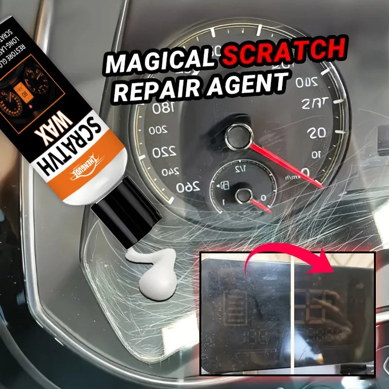 Car Scratch Repair Wax, Dashboard Screen Scratch Repair Agent |   Suitable for Various Scratch Repairs on Central Consoles, Helmets, Glass, Acrylic, and Glasses.