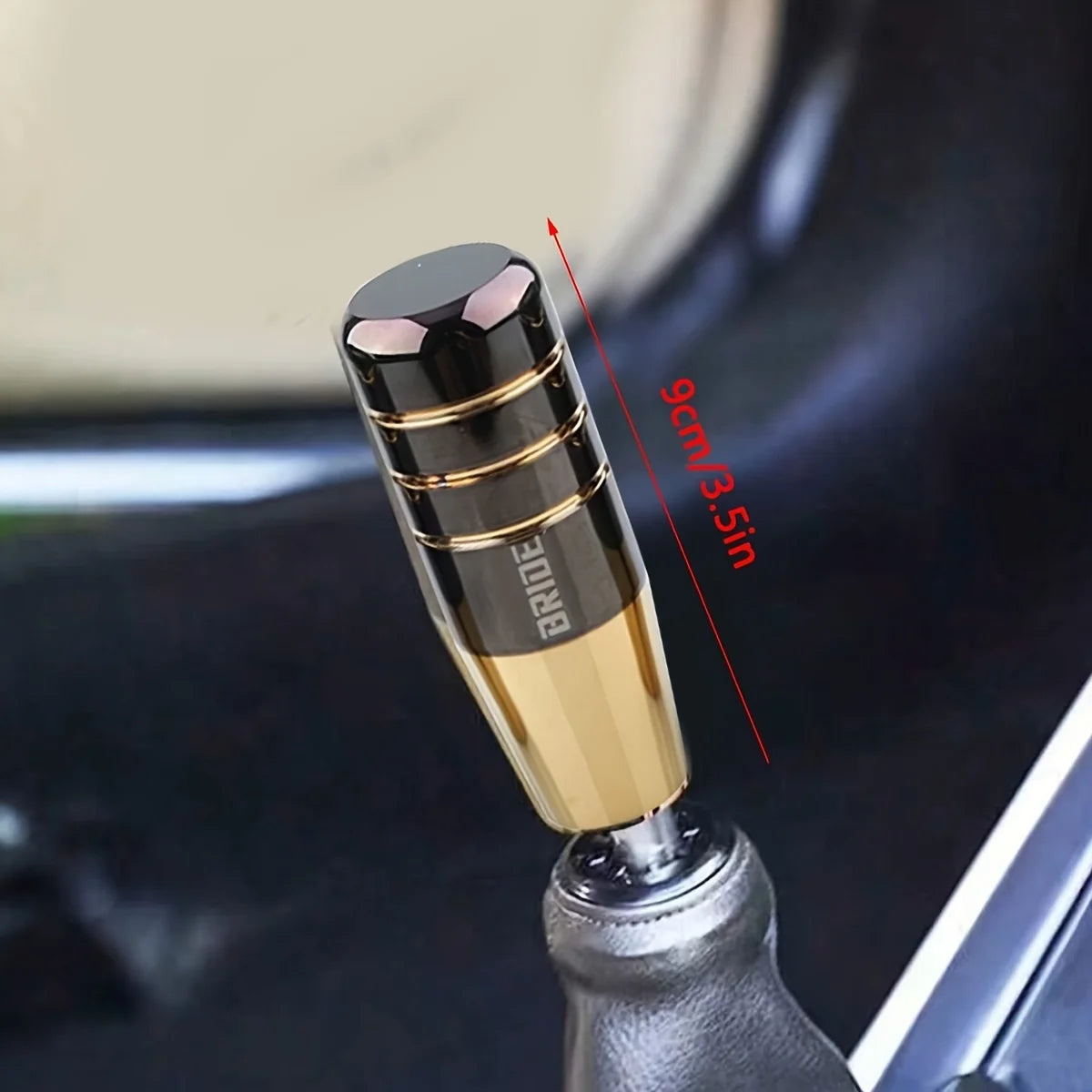 1pc 5.12-inch Aluminum Alloy JDM-style Shift Knob - Suitable for Both Manual and Automatic Transmission Cars. Featuring an Ergon